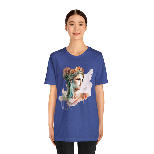 Greecian Goddess in Watercolor - Short Sleeve Tee